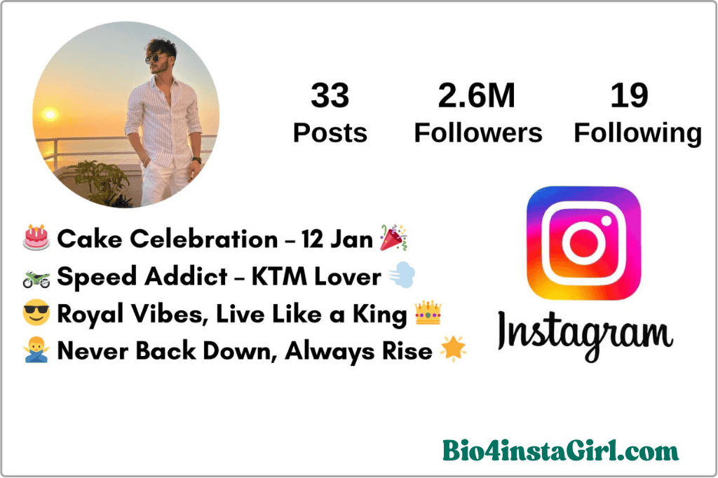 Best 1040+ Stylish & instagram bio for boys attitude & Girls (2026) - image 9